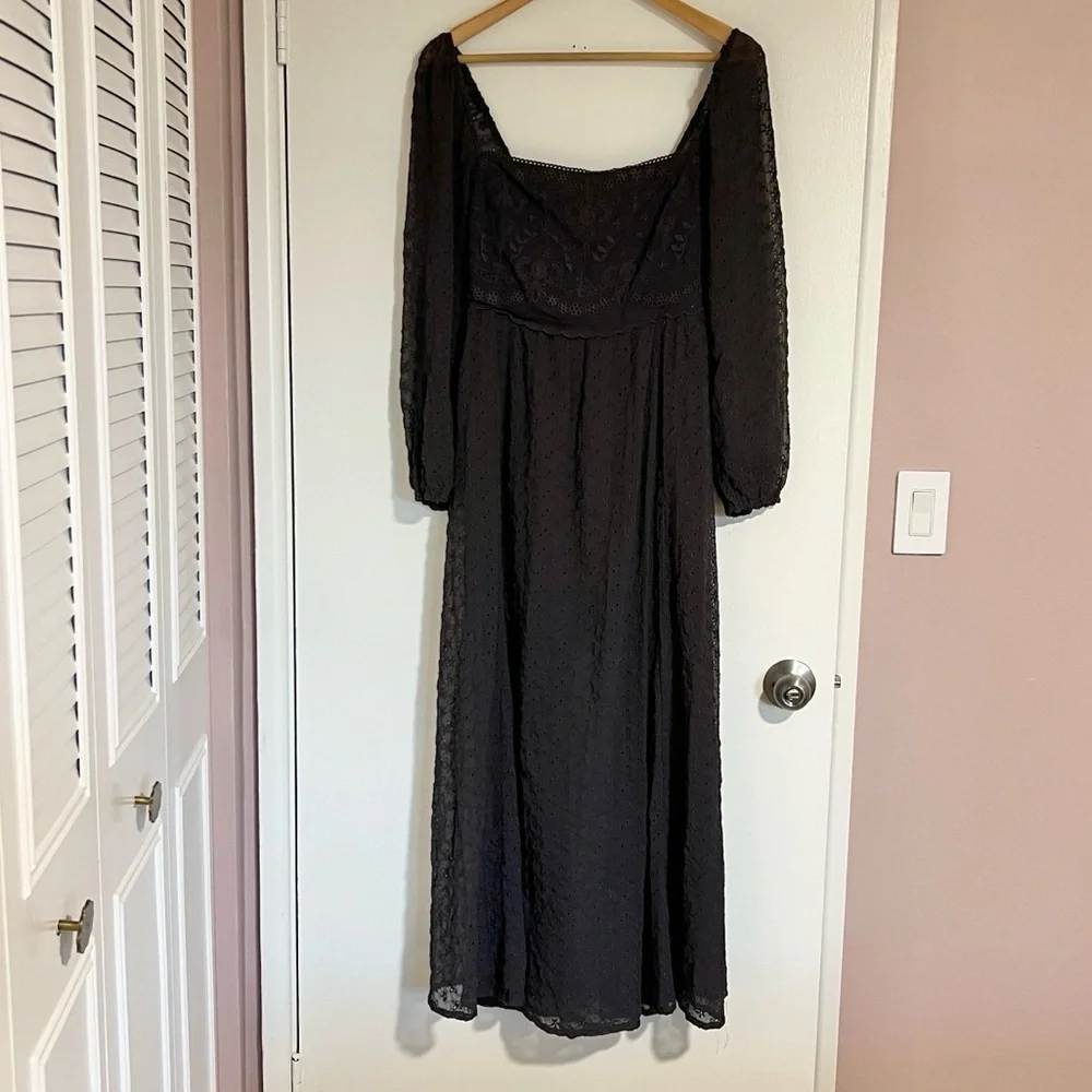 NEW Free People Malina Maxi Dress in Dark Scales